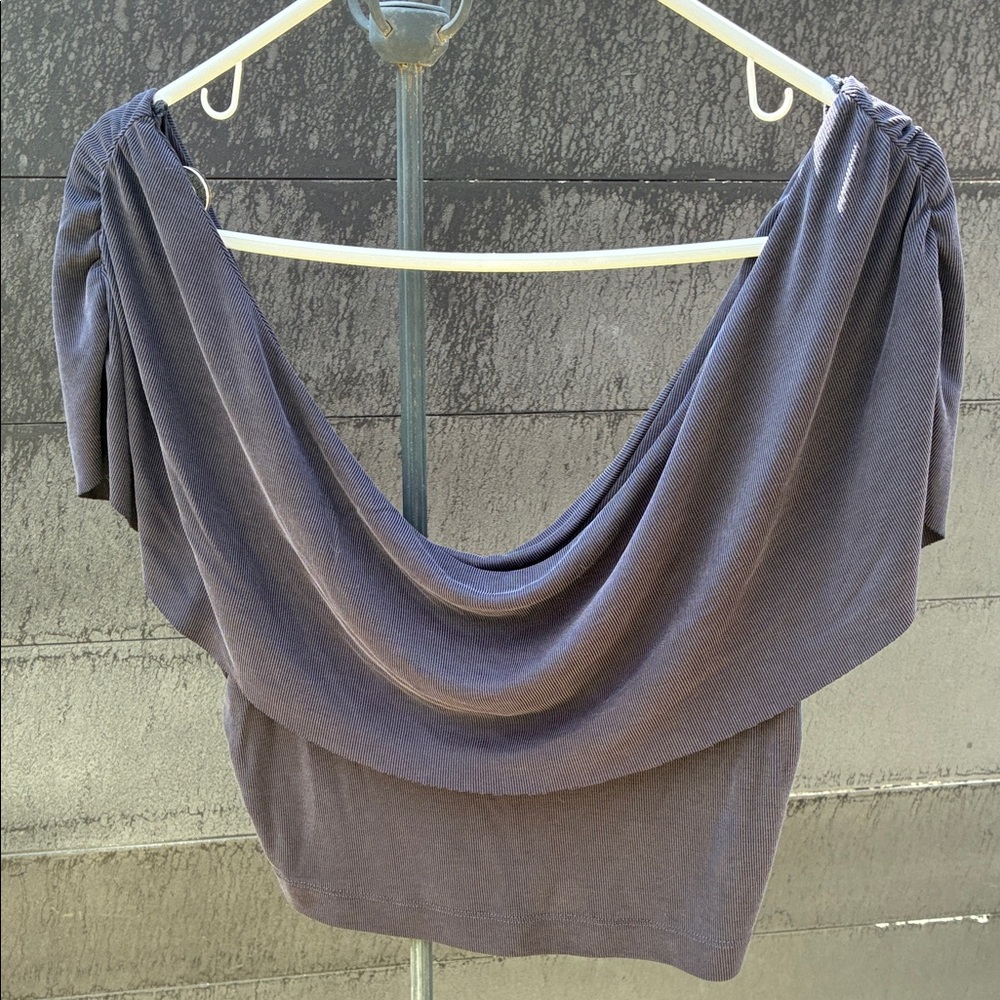 Urban Outfitters Off-Shoulder Draped Camisole - Charcoal Sz L